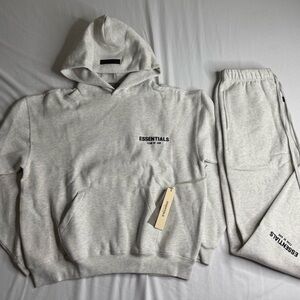 Essentials Light Gray Hoodie and Joggers